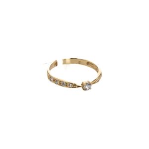 ANILLO COMPROMISO CON ZIRCONES 18K