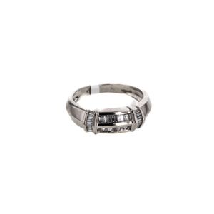 ANILLO 18K P. FINA O. BLANCO - BAGUETT