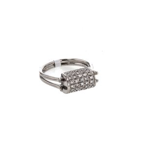 ANILLO 18K O. BLANCO P. FINA 0,45 CT APROX
