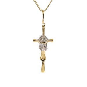 DIJE CRUZ CON CRISTO 18K
