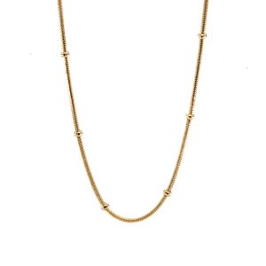 CADENA CORDON CON BOLITAS 18K