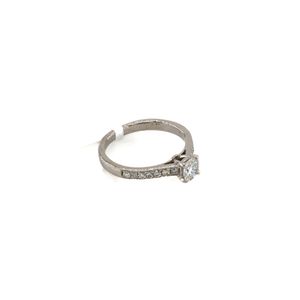 ANILLO ORO BLANCO P. FINA 0,64 CT APROX