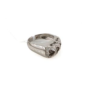 ANILLO 14K ORO BLANCO P. FINA 0,22 CT APROX
