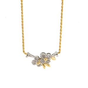 CADENA 18K P. FINA 0,10 CT APROX,