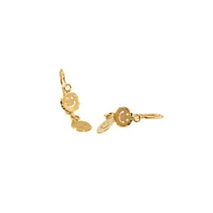 ARETES ZARCILLOS CARA FELIZ 18K