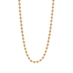 CADENA TEJIDO BOLITAS 18K
