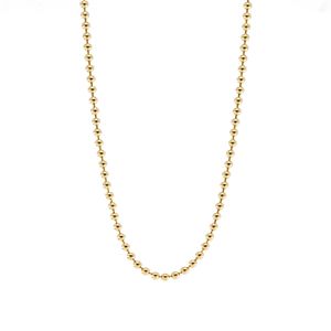 CADENA TEJIDO BOLITAS 18K