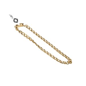 PULSERA TEJIDO ROMBO 18K