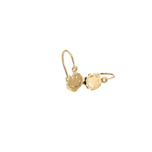 ARETES ZARCILLOS CARA FELIZ 18K