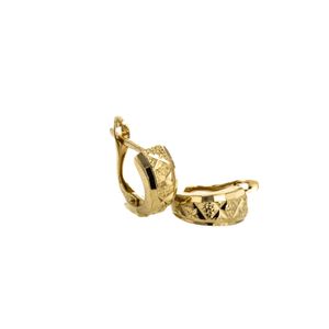 ARETES CORTOS CON DISEÑO 18K
