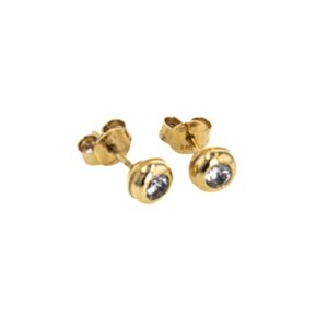 ARETES TOPOS CON ZIRCON 18K