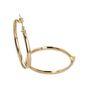 ARETES ARGOLLAS LISAS 18K