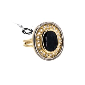 ANILLO 18K PIEDRA FINA - ZAFIRO