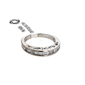 ANILLO 18K ORO BLANCO PIEDRA FINA