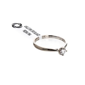 ANILLO 18K ORO BLANCO PIEDRA FINA
