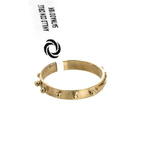 ANILLO CON CRUZ SATINADO 18K