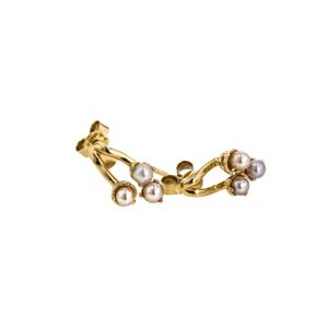 ARETES TOPOS CON PERLAS 18K