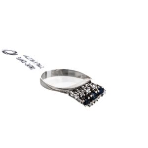 ANILLO 18K P. FINA O. BLANCO - ZAFIRO
