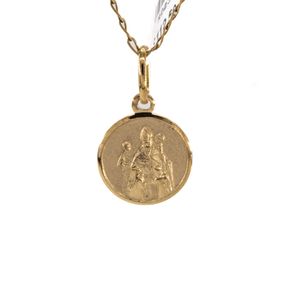 DIJE REDONDO RELIGIOSO 18K