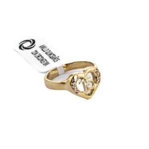 ANILLO QUINCEAÑOS CON ZIRCONES 18K