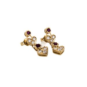 ARETES PIEDRAS FINAS 18K
