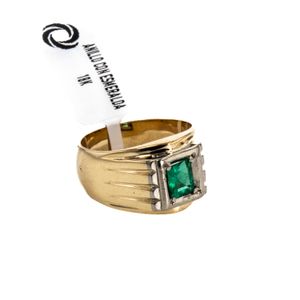 ANILLO CON ESMERALDA 18K