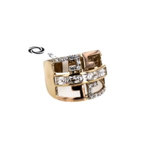 ANILLO CON ZIRCONES 18K