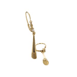 ARETES ZARCILLOS PATA DE CABRA 18K