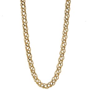 CADENA TEJIDO ROMBO 18K