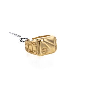 ANILLO CON PLACA 18K