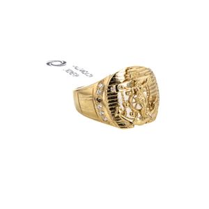 ANILLO ANCLA CON ZIRCONES 18K
