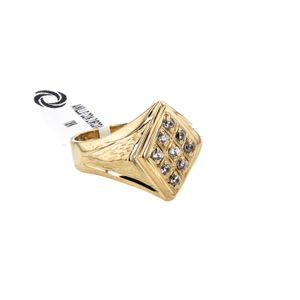 ANILLO CON ZIRCONES 18K