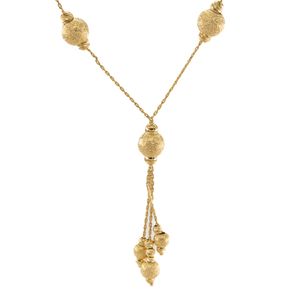 CADENA FORZADA CON BOLITAS 18K