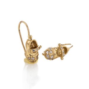 ARETES ZARCILLO ZAPATO 18K