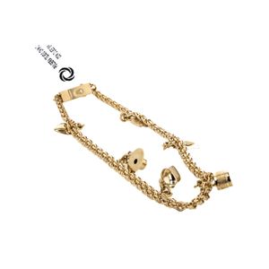 PULSERA TEJIDO CHINO CON DIJES 18K