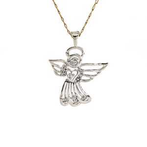 DIJE ANGEL ORO BLANCO 18K