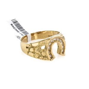 ANILLO HERRADURA CON ZIRCONES 18K