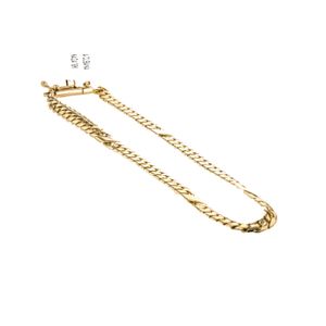 PULSERA CUBANA ALTERNADA 18K