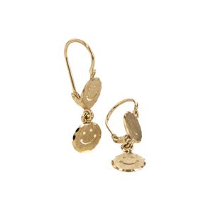 ARETES ZARCILLO CARA FELIZ 18K