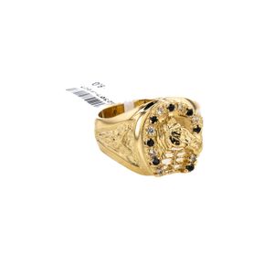 ANILLO HERRADURA CON ZIRCONES 18K