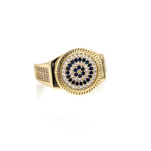 ANILLO ZIRCONES AZULES TK