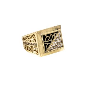 ANILLO CUADRADO CON ZIRCONES TK