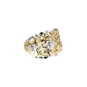 ANILLO FLORES 2 OROS TK