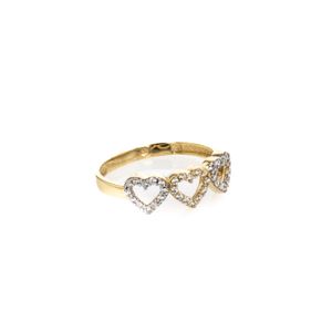 ANILLO CORAZONES CON ZIRCONES TK