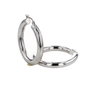 ARETES ARGOLLAS ORO BLANCO 18K