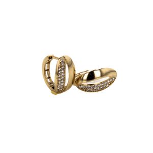 ARETES CORTOS CON ZIRCONES 18K