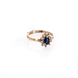 ANILLO COMPROMISO ORO ROSA CON ZIRCONES 18K