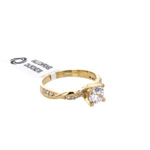 ANILLO DE COMPROMISO CON ZIRCONES 18K