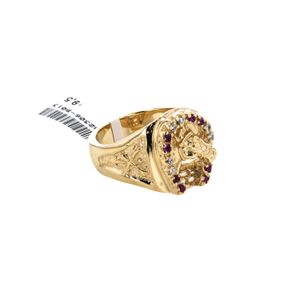ANILLO HERRADURA CON ZIRCONES 18K