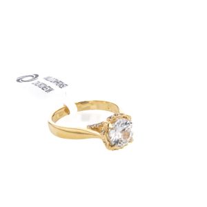 ANILLO DE COMPROMISO CON ZIRCONES 18K